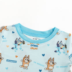 FancyPrince Dog Dancing Kid Bamboo Two-Piece Pajama Set