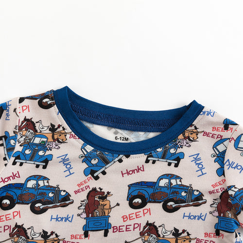 FancyPrince Animal Cargo Truck Bamboo Two Piece Set