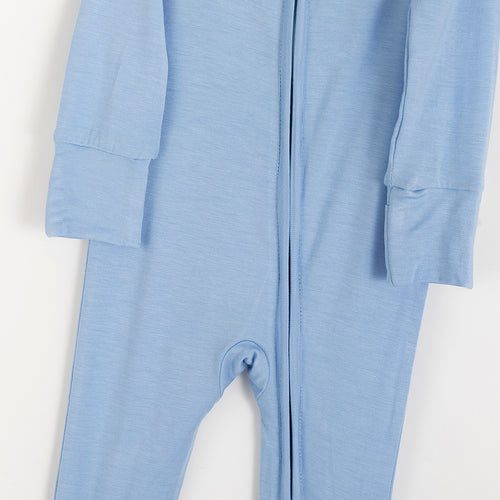 Zippered Romper Slate Blue