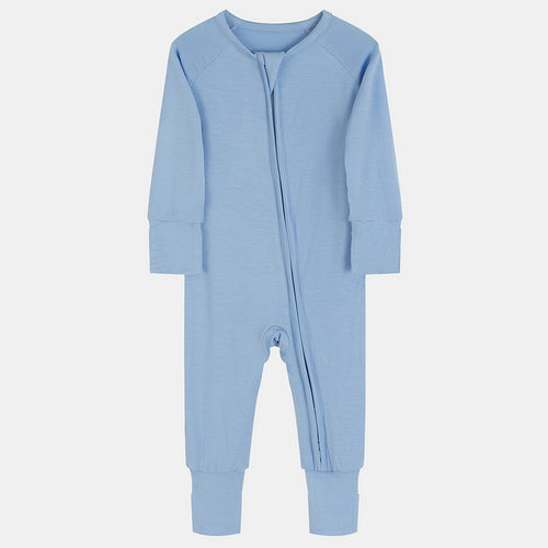 Zippered Romper Slate Blue