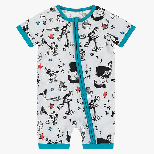 Cartoon Mouse & Bull Pattern Toddler Kid's T-shirt & Elastic Waist Shorts