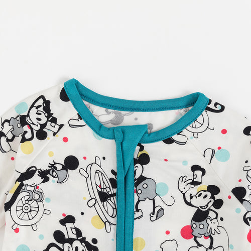 Cartoon Mouse and Ship Print Bamboo Zippered Sleeper