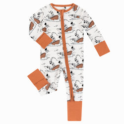 Cartoon Mouse Print Bamboo Fiber Romper