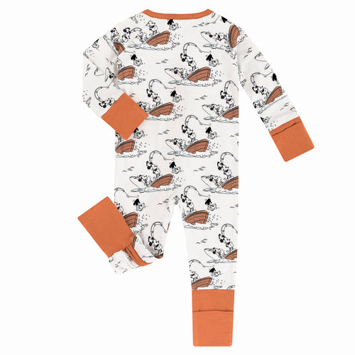 Cartoon Mouse Print Bamboo Fiber Romper