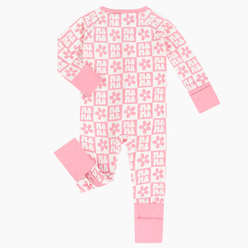 Today's Deals Blush Checkers MAMA Print Romper