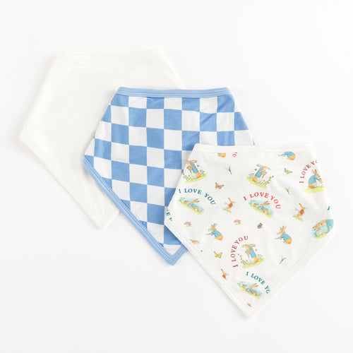 3 Pack Plaid&Bunny Baby Bib