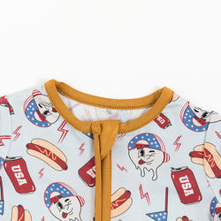 Hot Dog Pattern Bamboo Shorties Zippy