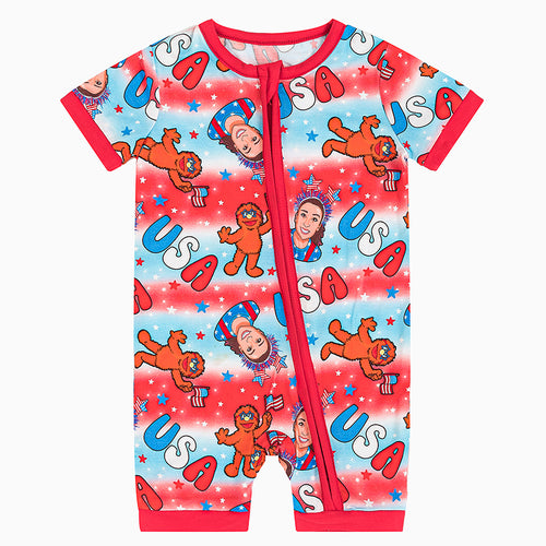 Independence Celebrations Short Two-Way Zippy Romper