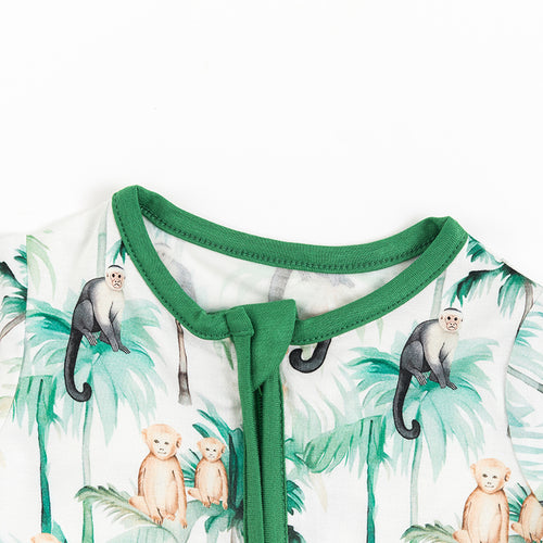 Monkey In The Tree Bamboo Shorty Romper