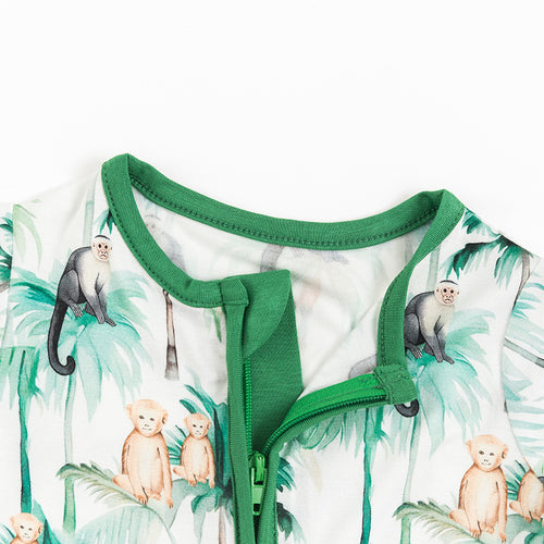 Monkey In The Tree Bamboo Shorty Romper