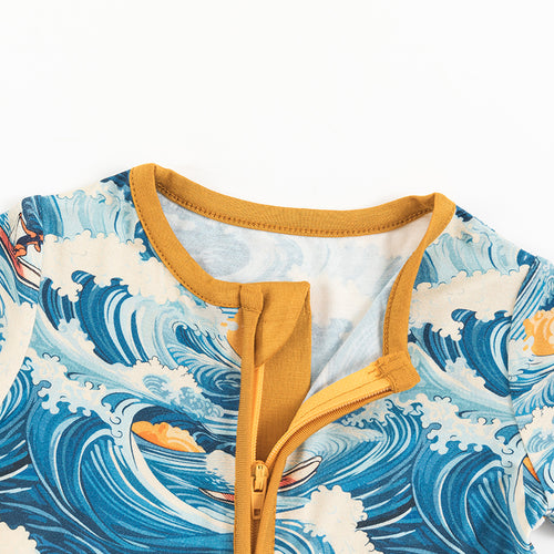 Summer Sea Wave Shorty Bamboo Viscose Zippy