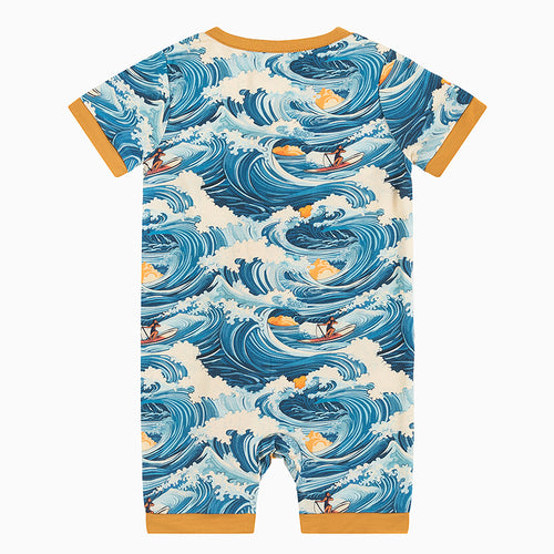 Summer Sea Wave Shorty Bamboo Viscose Zippy