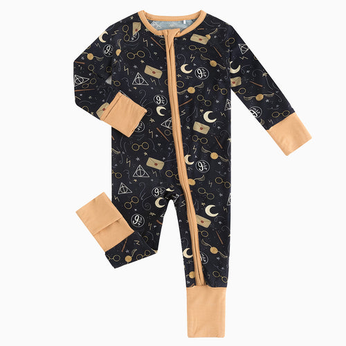 FancyPrince Magic Academy Baby Bamboo Zipper Romper Pajamas