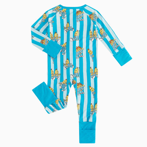 PREORDER FancyPrince Striped Banana Baby Bamboo Zipper Romper Pajamas