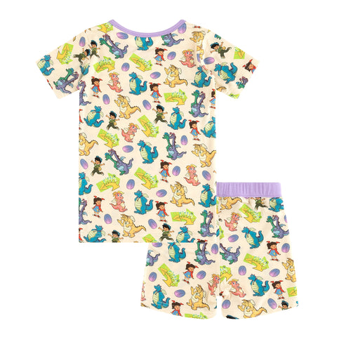 FancyPrince Cartoon Dragon Kids Bamboo Short Two-Piece Pajama Set