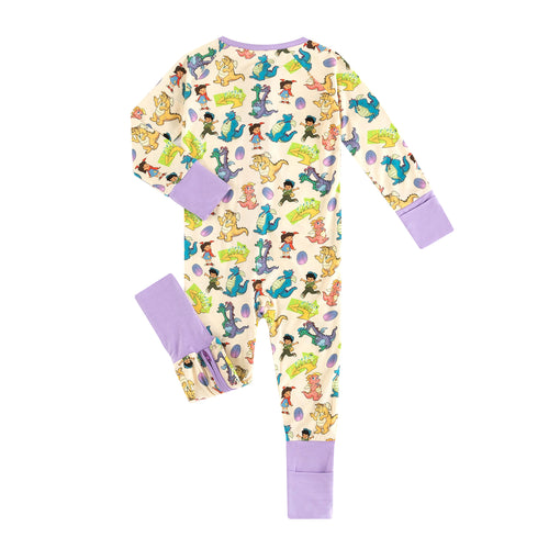 FancyPrince Cartoon Dragon Baby Bamboo Zipper Romper Pajamas