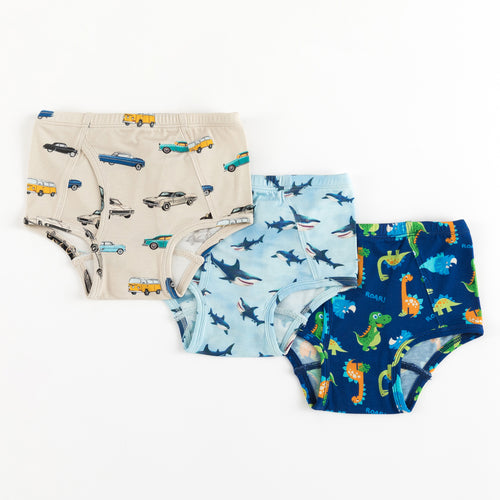 3 Pack Boy's Animal&Car Brief Underwear