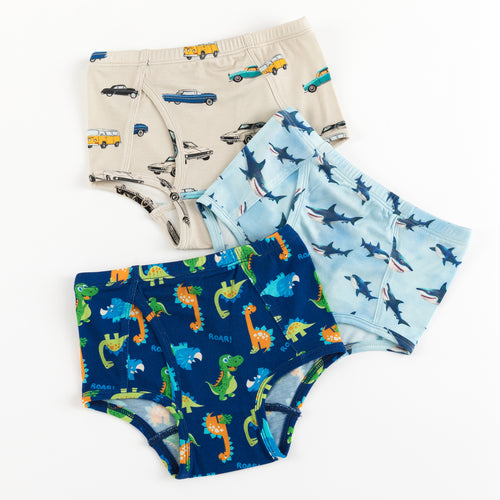 3 Pack Boy's Animal&Car Brief Underwear