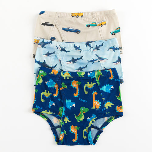 3 Pack Boy's Animal&Car Brief Underwear