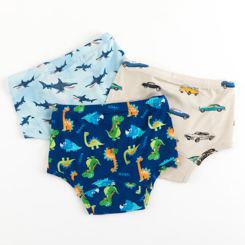 3 Pack Boy's Animal&Car Brief Underwear