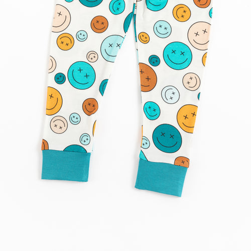 Colorful Smiley Two Piece Bamboo Pajama