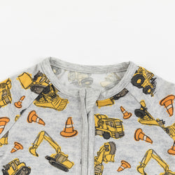 Excavator Bamboo Short Bamboo Zippy Baby Romper