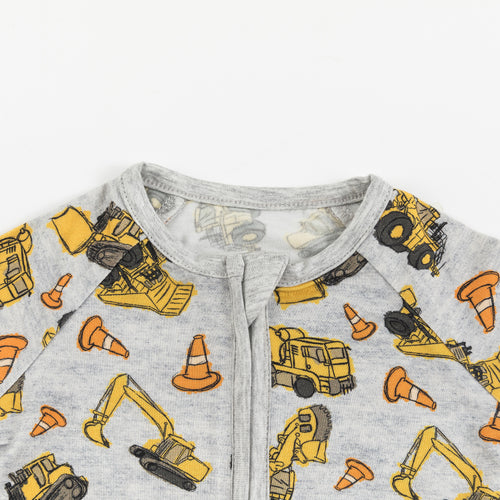 Excavator Bamboo Short Bamboo Zippy Baby Romper
