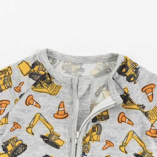 Excavator Bamboo Short Bamboo Zippy Baby Romper