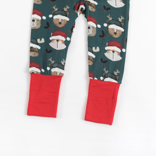 Christmas Animal Head Pattern Zippy Bamboo Sleeper