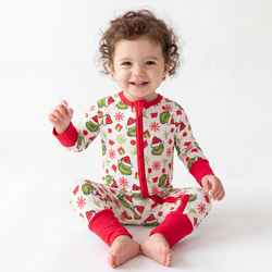 Christmas Green Guy Snowflake Bamboo Viscose Zippy