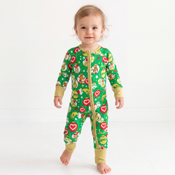 Christmas Sale Green Guy Heart Bamboo Red Zippy