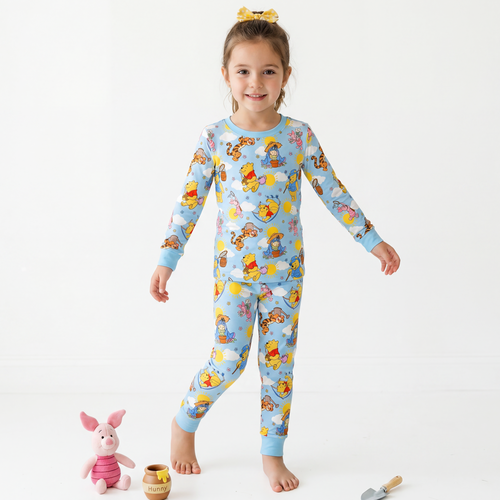 Sunny Bear and Pig Friends Playtime Kids Two-Piece Pajama Set