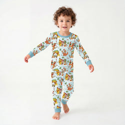 Christmas Snow Bear Friends Gift Kids Two-Piece Pajama Set