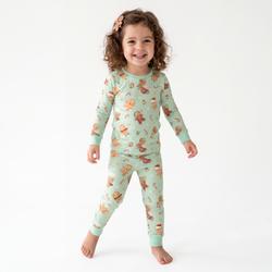 Christmas Gingerbread Sweet Bakery Kids Bamboo Two-Piece Pajama Set
