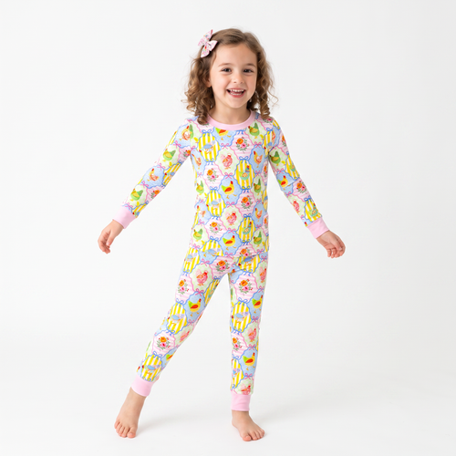 Pastel Country Coop Kids Bamboo Two-Piece Pajama Set