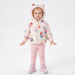 Off White Heart and Mouse Baby Bear Jacket Coat