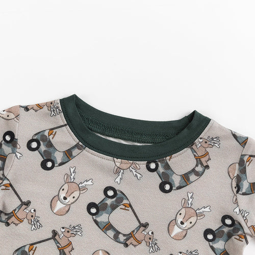 Deer Car Bamboo Long Sleeve Pajama Set