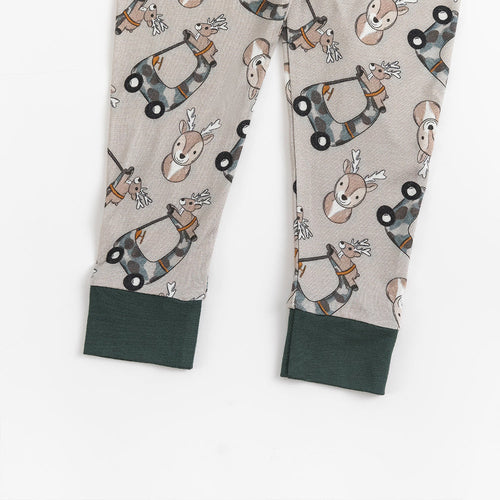 Deer Car Bamboo Long Sleeve Pajama Set