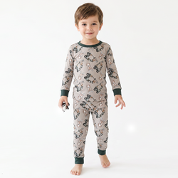 Deer Car Bamboo Long Sleeve Pajama Set