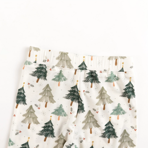 Christmas Tree Green Bamboo Long Sleeve Pajama Set