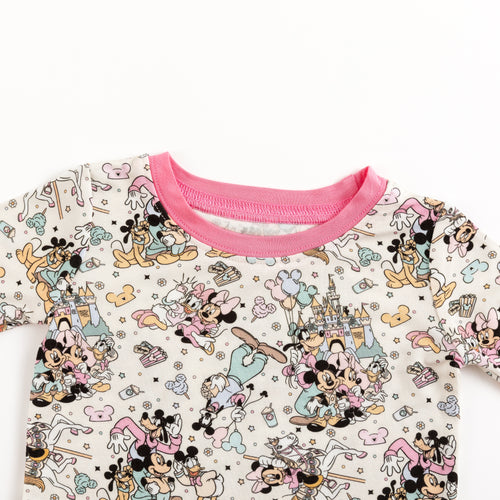 Mouse Friends Pink Bamboo Long Sleeve Pajama Set