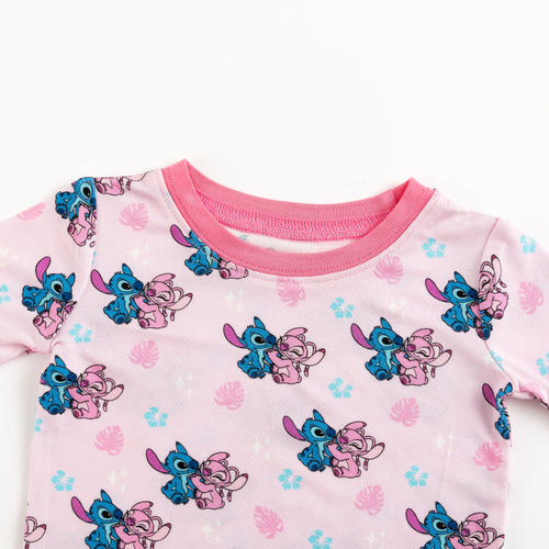 Blue Pink Baby Kids Bamboo Two-Piece Pajama Set Sale price