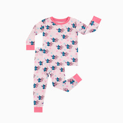 Blue Pink Baby Kids Bamboo Two-Piece Pajama Set Sale price