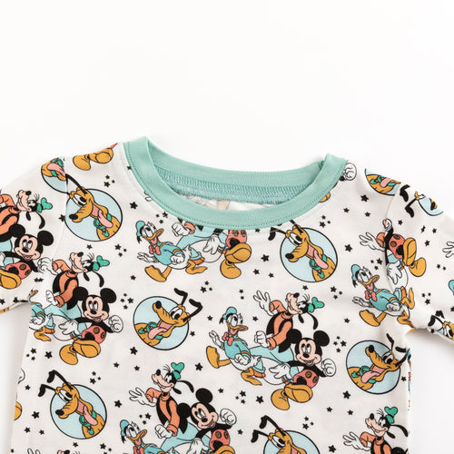 Mouse Dog Duck Kids Bamboo Two-Piece Pajama Set
