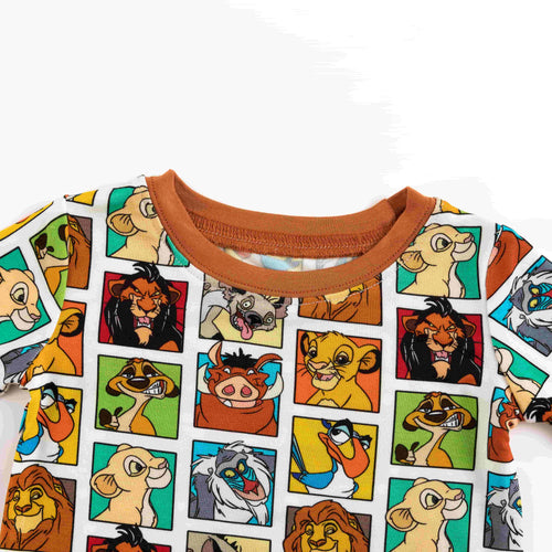 King Lion Brown Kids Bamboo Two-Piece Pajama Set