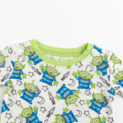 Green Monster Kids Bamboo Two-Piece Pajama Set