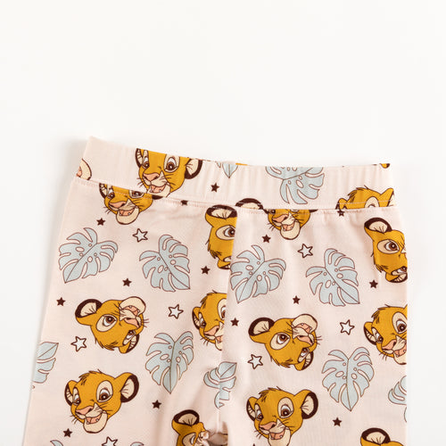 Little King Lion Leaf Kids Bamboo Two-Piece Pajama Set