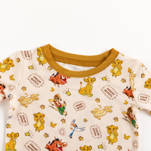 King Lion Friends Kids Bamboo Two-Piece Pajama Set