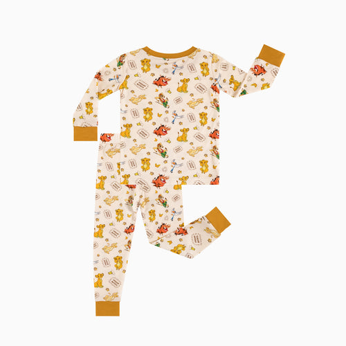 King Lion Friends Kids Bamboo Two-Piece Pajama Set