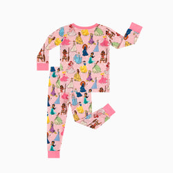 Princess Pink Pentacle Kids Bamboo Two-Piece Pajama Set